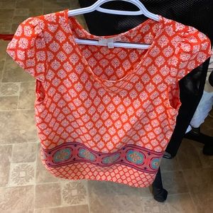 4/$20 Gianni Bini capped sleeved silk blouse-M